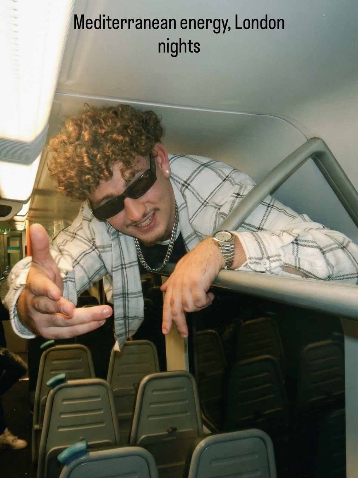 Cliente Scirocco su un treno, Londra